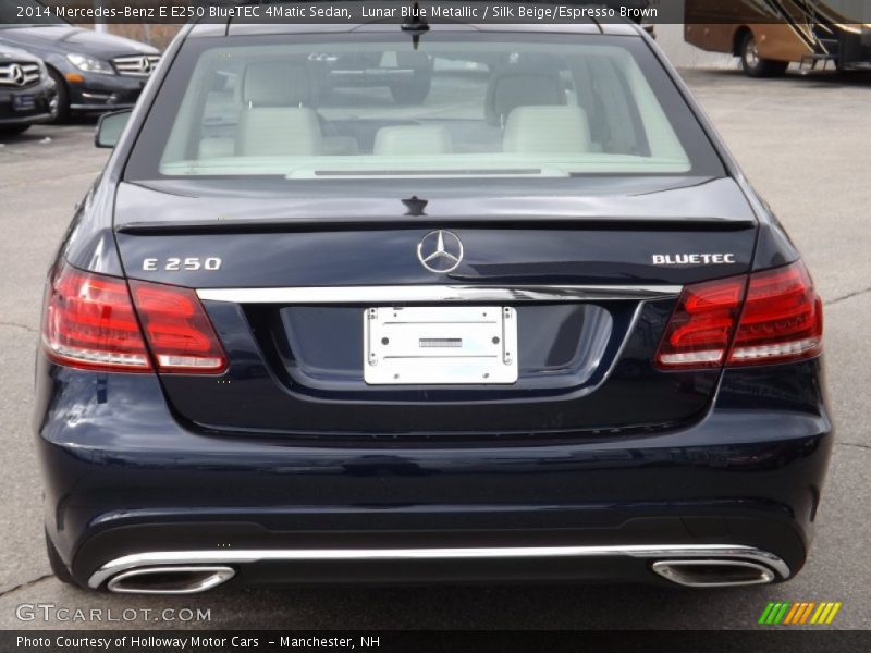 Lunar Blue Metallic / Silk Beige/Espresso Brown 2014 Mercedes-Benz E E250 BlueTEC 4Matic Sedan