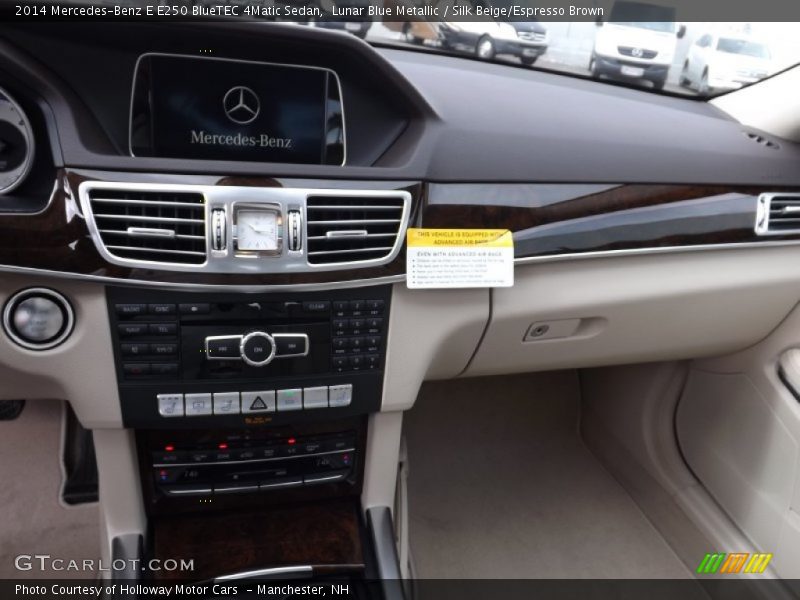 Lunar Blue Metallic / Silk Beige/Espresso Brown 2014 Mercedes-Benz E E250 BlueTEC 4Matic Sedan