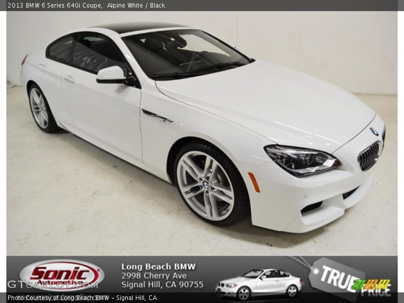 Alpine White / Black 2013 BMW 6 Series 640i Coupe