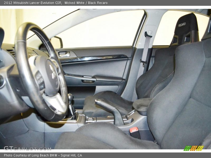 Wicked White / Black Recaro 2012 Mitsubishi Lancer Evolution GSR