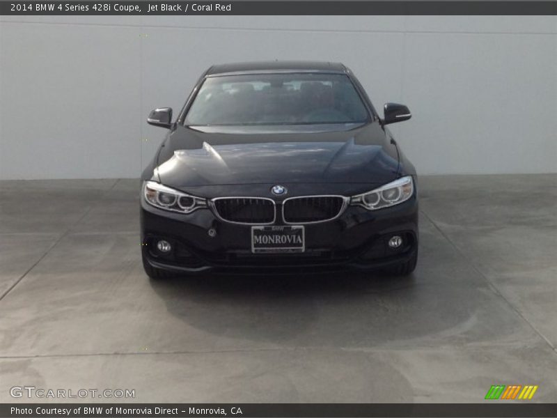 Jet Black / Coral Red 2014 BMW 4 Series 428i Coupe