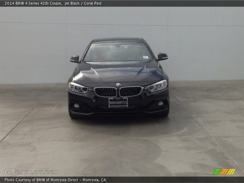Jet Black / Coral Red 2014 BMW 4 Series 428i Coupe