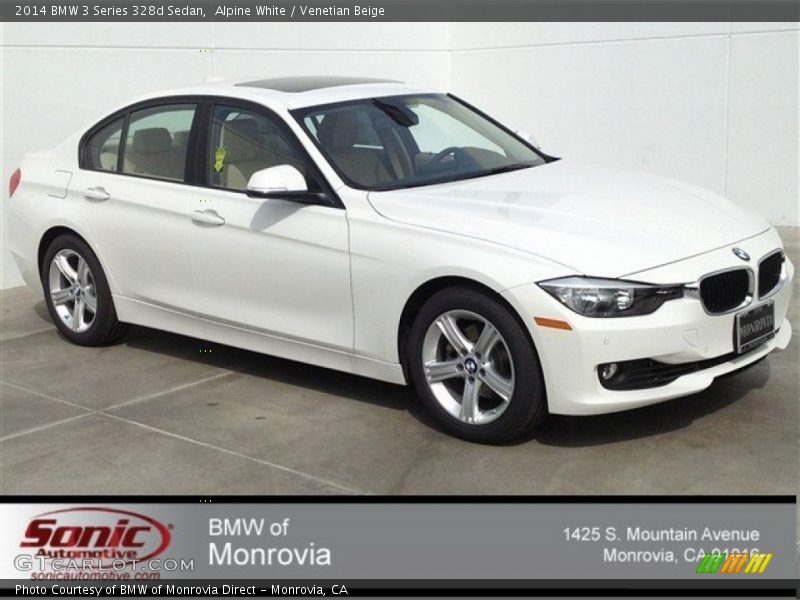 Alpine White / Venetian Beige 2014 BMW 3 Series 328d Sedan