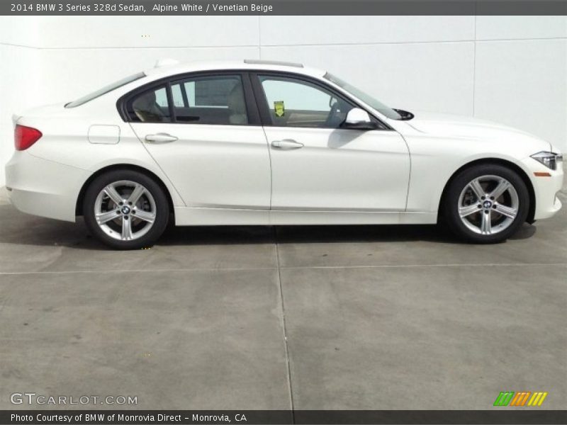 Alpine White / Venetian Beige 2014 BMW 3 Series 328d Sedan