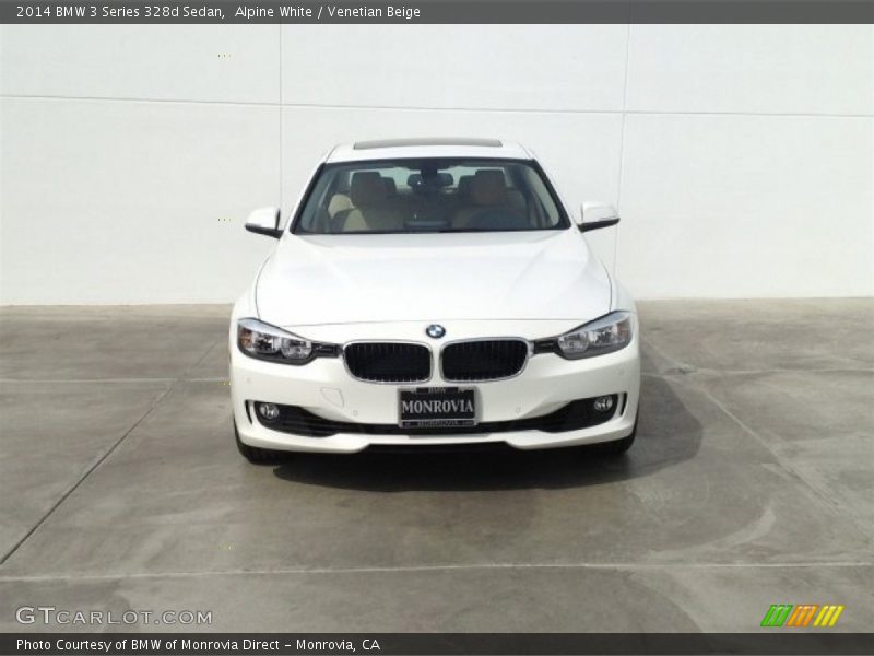 Alpine White / Venetian Beige 2014 BMW 3 Series 328d Sedan