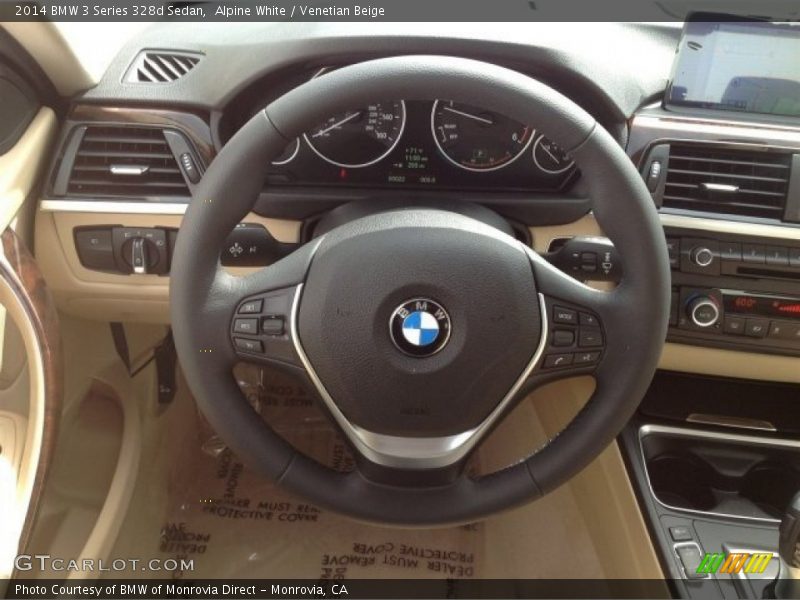 Alpine White / Venetian Beige 2014 BMW 3 Series 328d Sedan