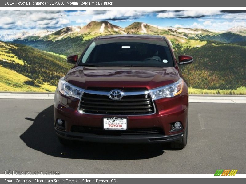 Moulin Rouge Mica / Black 2014 Toyota Highlander LE AWD