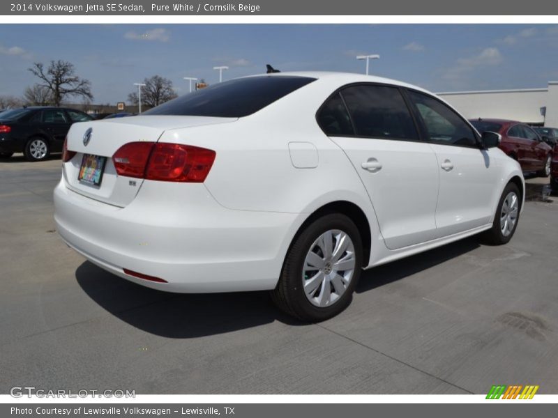 Pure White / Cornsilk Beige 2014 Volkswagen Jetta SE Sedan