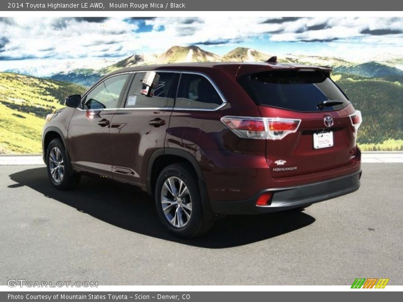 Moulin Rouge Mica / Black 2014 Toyota Highlander LE AWD