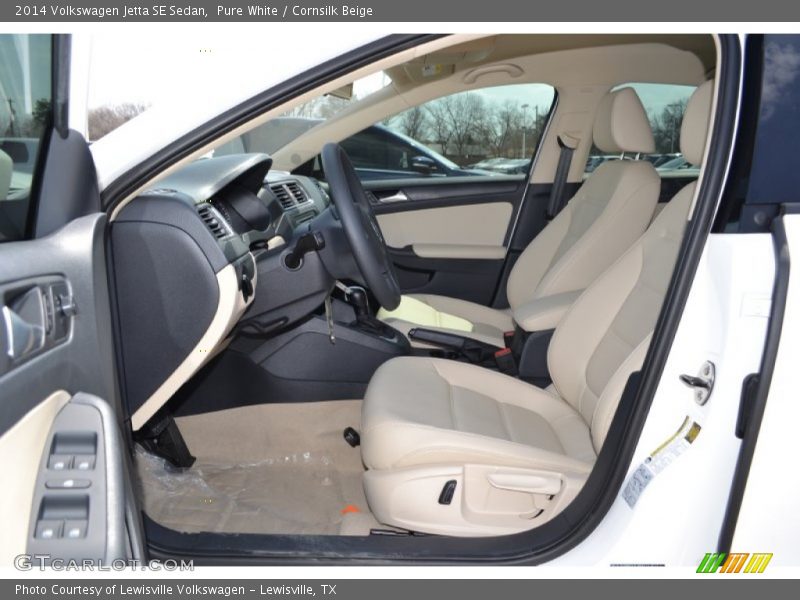 Pure White / Cornsilk Beige 2014 Volkswagen Jetta SE Sedan