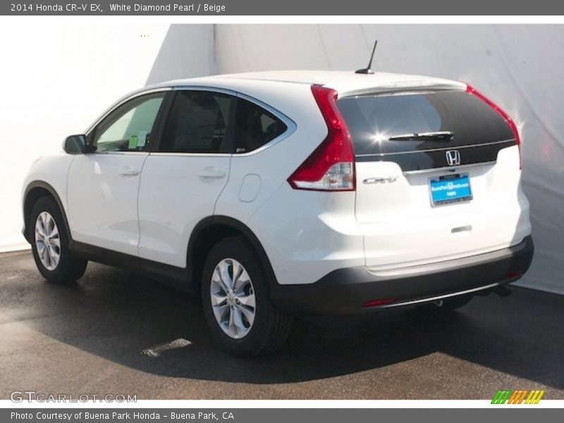 White Diamond Pearl / Beige 2014 Honda CR-V EX