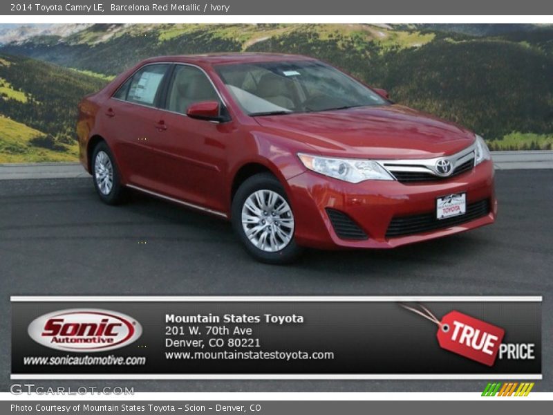 Barcelona Red Metallic / Ivory 2014 Toyota Camry LE