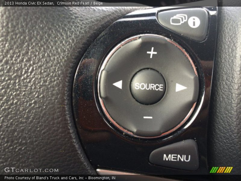 Crimson Red Pearl / Beige 2013 Honda Civic EX Sedan
