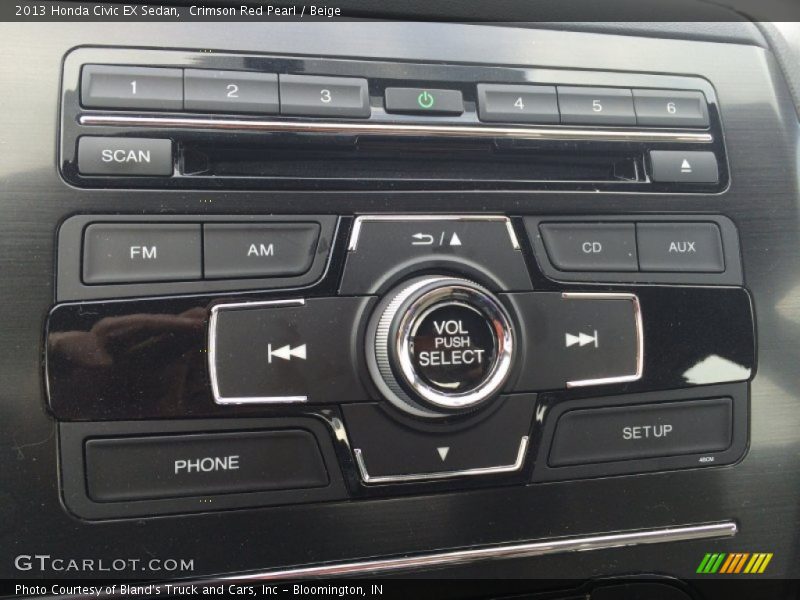 Crimson Red Pearl / Beige 2013 Honda Civic EX Sedan