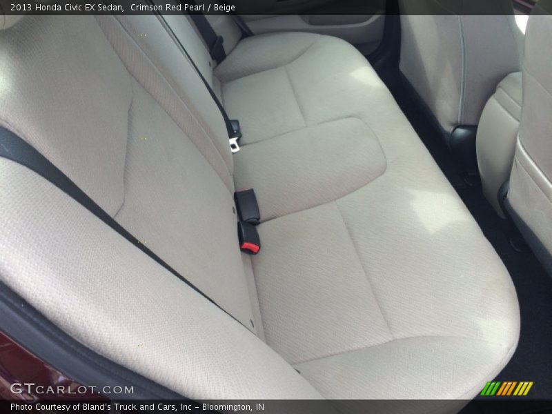 Crimson Red Pearl / Beige 2013 Honda Civic EX Sedan