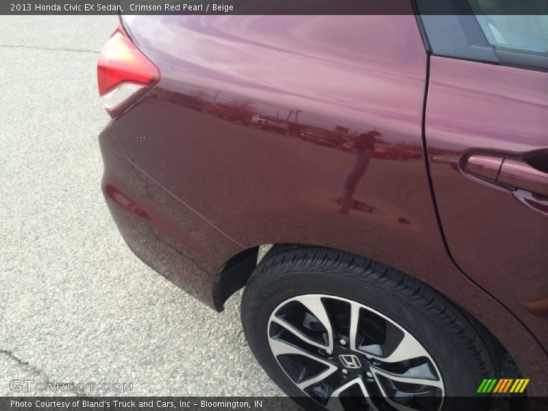 Crimson Red Pearl / Beige 2013 Honda Civic EX Sedan