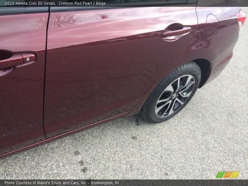 Crimson Red Pearl / Beige 2013 Honda Civic EX Sedan