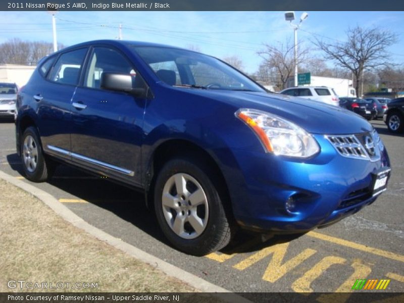 Indigo Blue Metallic / Black 2011 Nissan Rogue S AWD
