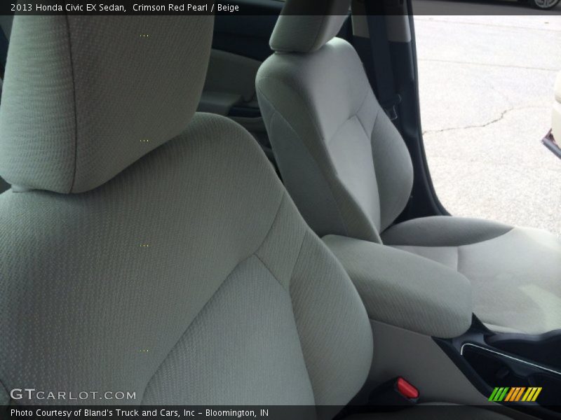 Crimson Red Pearl / Beige 2013 Honda Civic EX Sedan