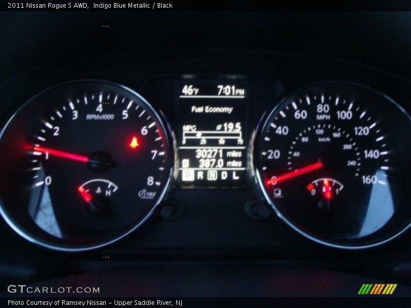 Indigo Blue Metallic / Black 2011 Nissan Rogue S AWD