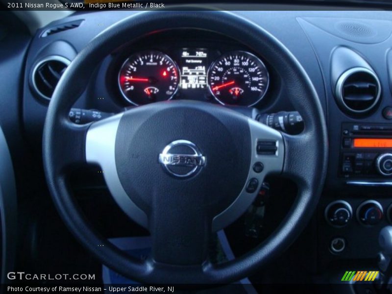 Indigo Blue Metallic / Black 2011 Nissan Rogue S AWD
