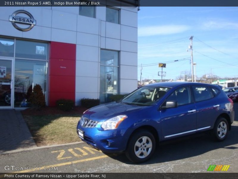 Indigo Blue Metallic / Black 2011 Nissan Rogue S AWD