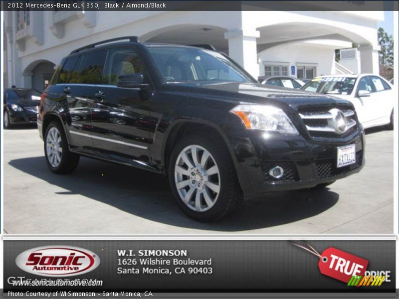 Black / Almond/Black 2012 Mercedes-Benz GLK 350