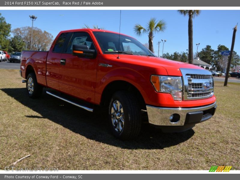 Race Red / Pale Adobe 2014 Ford F150 XLT SuperCab