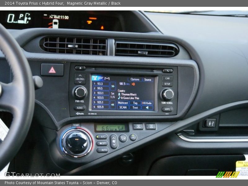 Magnetic Gray Metallic / Black 2014 Toyota Prius c Hybrid Four