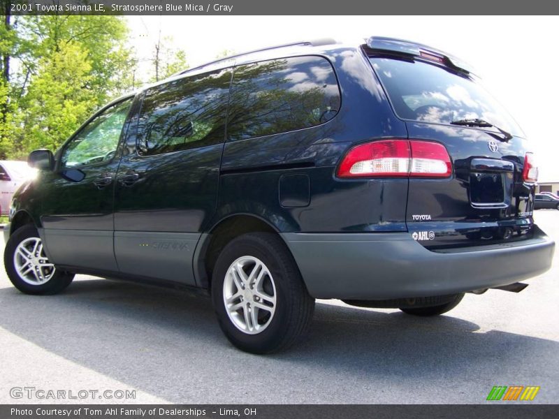 Stratosphere Blue Mica / Gray 2001 Toyota Sienna LE