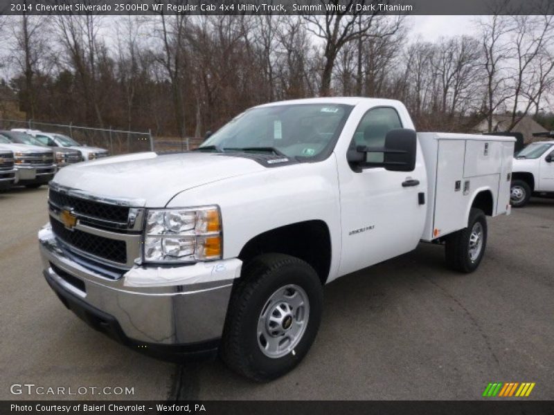 Summit White / Dark Titanium 2014 Chevrolet Silverado 2500HD WT Regular Cab 4x4 Utility Truck