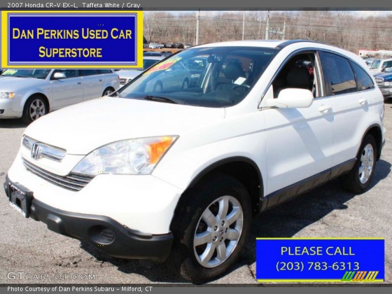 Taffeta White / Gray 2007 Honda CR-V EX-L