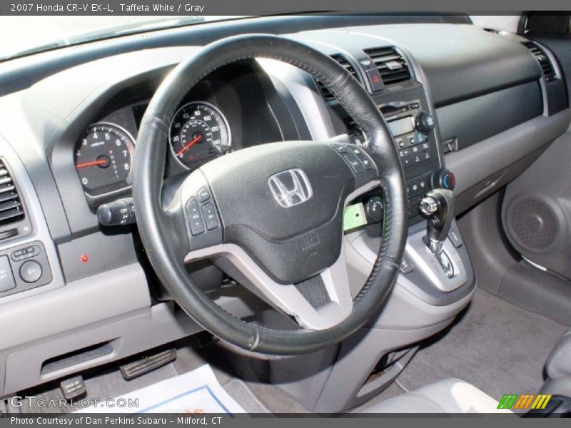 Taffeta White / Gray 2007 Honda CR-V EX-L