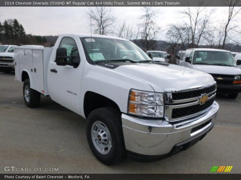Summit White / Dark Titanium 2014 Chevrolet Silverado 2500HD WT Regular Cab 4x4 Utility Truck