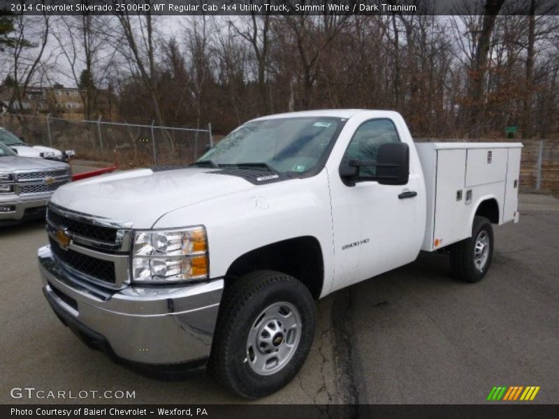 Summit White / Dark Titanium 2014 Chevrolet Silverado 2500HD WT Regular Cab 4x4 Utility Truck