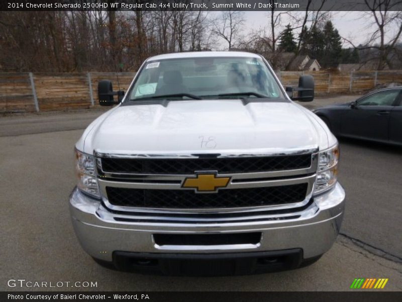 Summit White / Dark Titanium 2014 Chevrolet Silverado 2500HD WT Regular Cab 4x4 Utility Truck