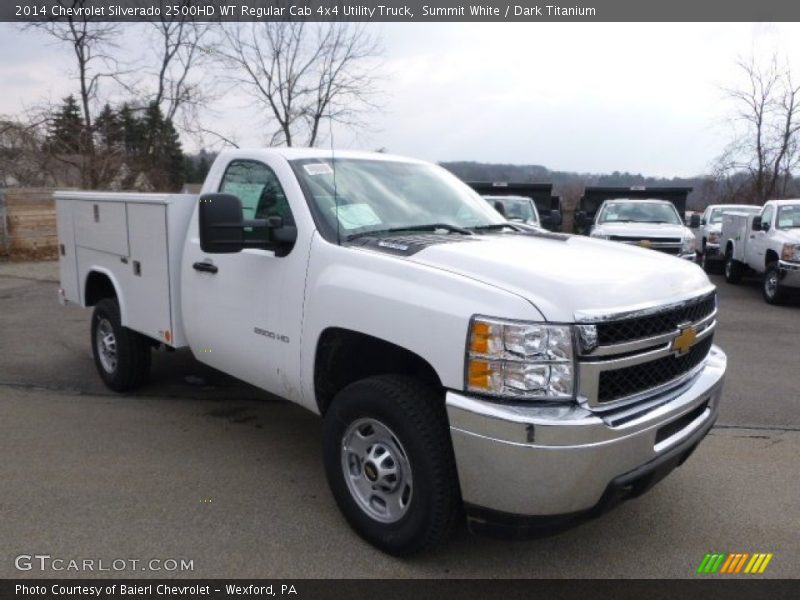 Summit White / Dark Titanium 2014 Chevrolet Silverado 2500HD WT Regular Cab 4x4 Utility Truck