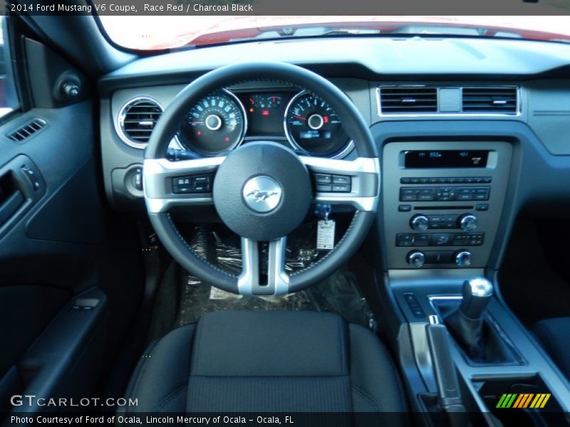 Race Red / Charcoal Black 2014 Ford Mustang V6 Coupe