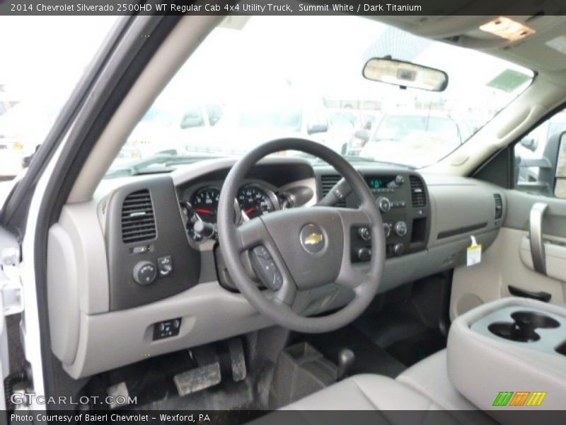 Summit White / Dark Titanium 2014 Chevrolet Silverado 2500HD WT Regular Cab 4x4 Utility Truck