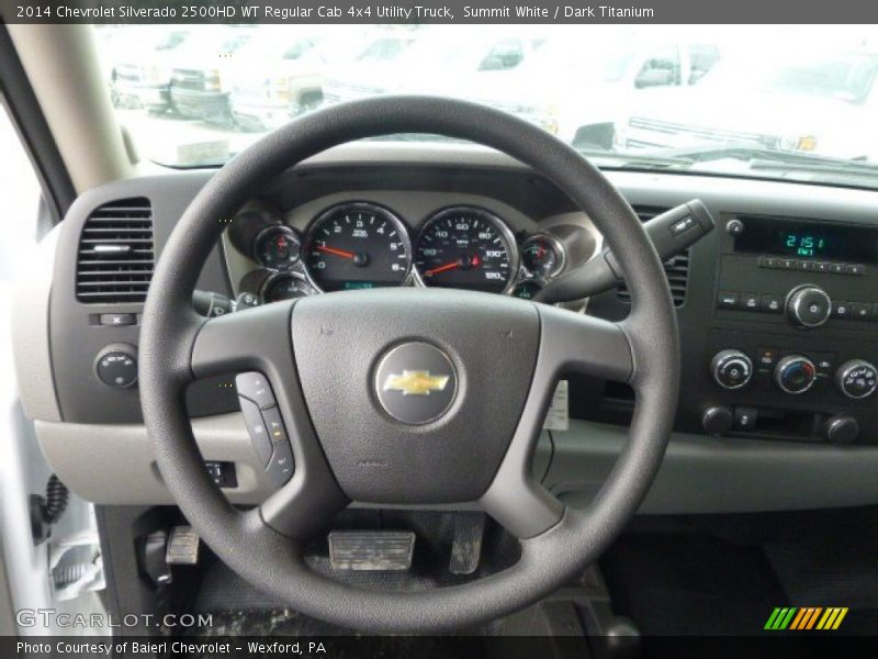 Summit White / Dark Titanium 2014 Chevrolet Silverado 2500HD WT Regular Cab 4x4 Utility Truck