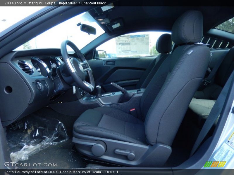 Ingot Silver / Charcoal Black 2014 Ford Mustang V6 Coupe