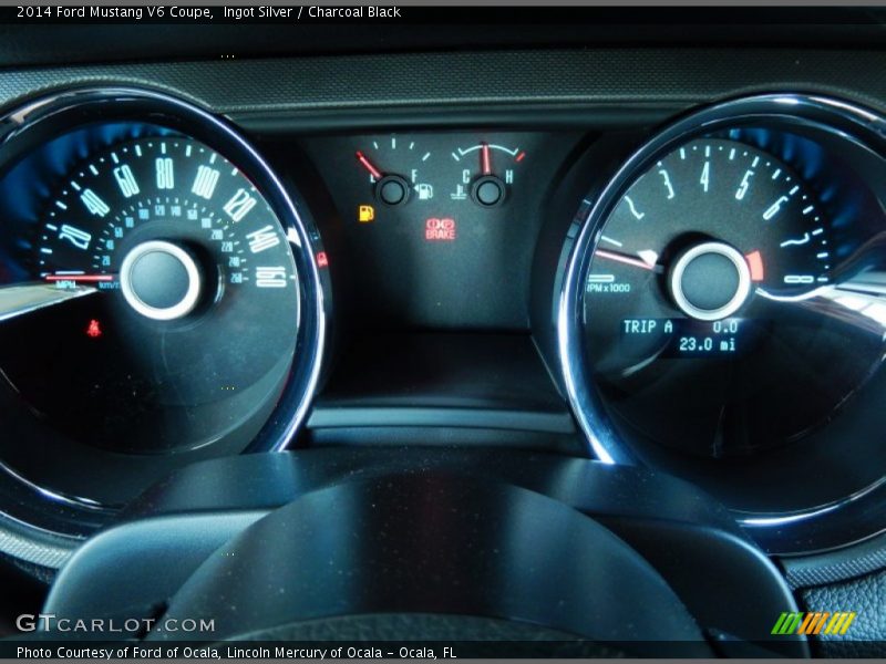 Ingot Silver / Charcoal Black 2014 Ford Mustang V6 Coupe