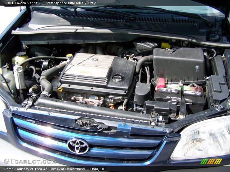 Stratosphere Blue Mica / Gray 2001 Toyota Sienna LE