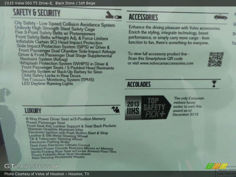 Black Stone / Soft Beige 2015 Volvo S60 T5 Drive-E
