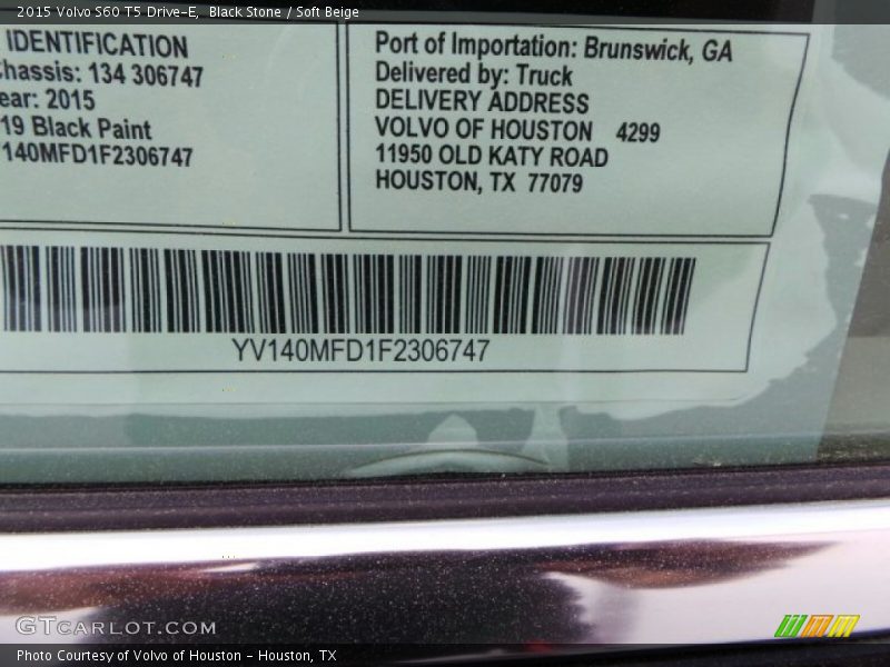 Black Stone / Soft Beige 2015 Volvo S60 T5 Drive-E