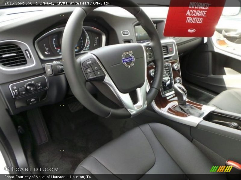 Crystal White Pearl / Off-Black 2015 Volvo S60 T5 Drive-E