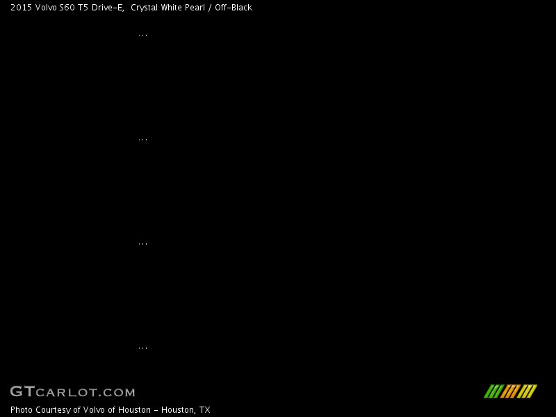 Crystal White Pearl / Off-Black 2015 Volvo S60 T5 Drive-E