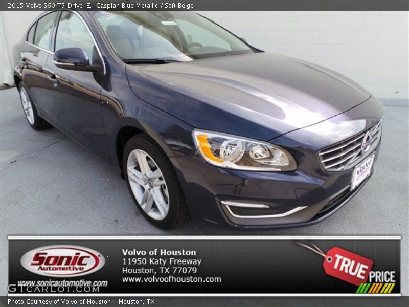 Caspian Blue Metallic / Soft Beige 2015 Volvo S60 T5 Drive-E