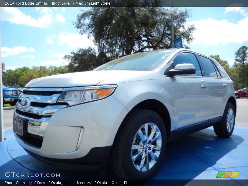 Ingot Silver / Medium Light Stone 2014 Ford Edge Limited