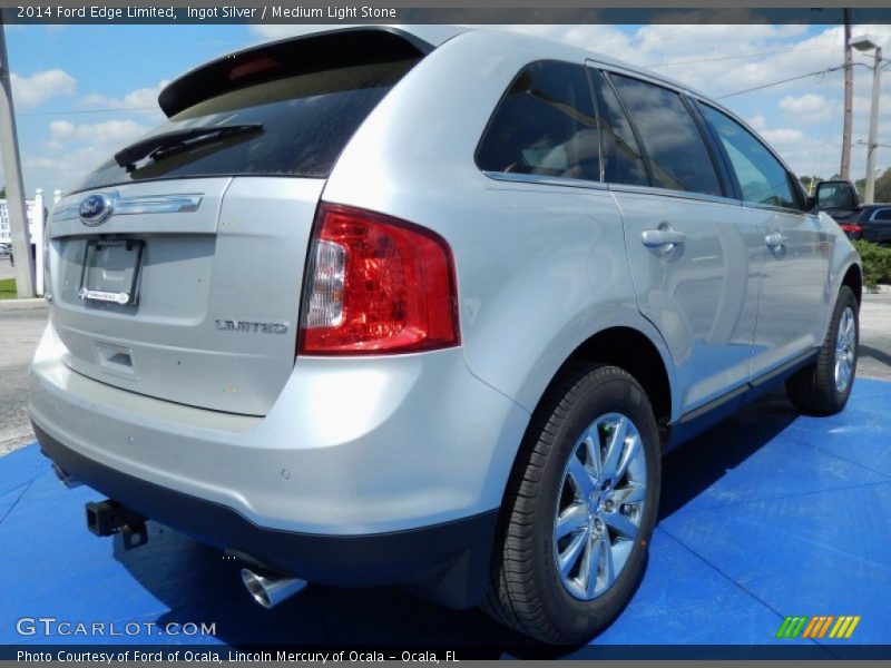 Ingot Silver / Medium Light Stone 2014 Ford Edge Limited